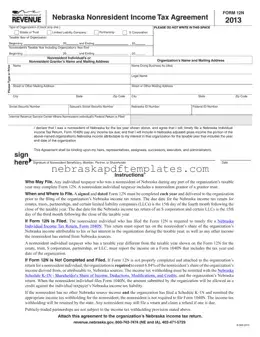 Blank Nebraska 12N PDF Template